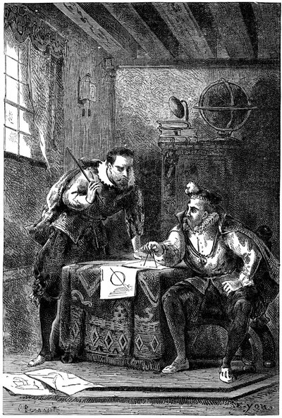 Kepler og Brahe på jobb sammen c1600, c1870 av Unbekannt