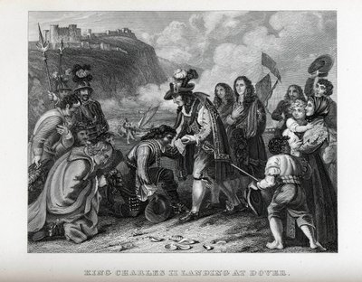 Kong Charles II lander i Dover, 1882 av Unbekannt