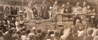 Kong Charles IV, avla sin kroningsed i Budapest 30. desember 1916, 1916. av Unbekannt