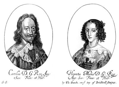 Kong Charles I 1600-1649 og dronning Henrietta Maria 1609-1669 av Unbekannt