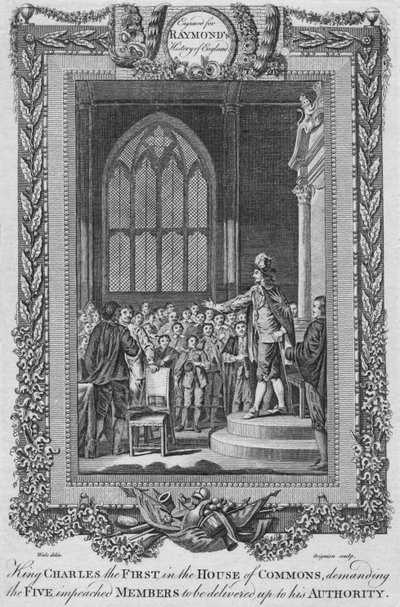 Kong Charles den første i Underhuset, c1787 av Unbekannt