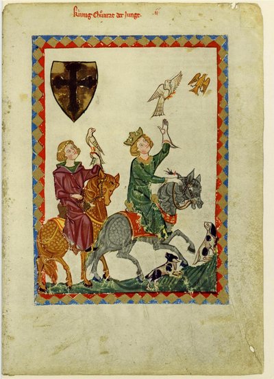 Kong Conrad den yngre fra Codex Manesse, mellom 1305 og 1340 av Unbekannt