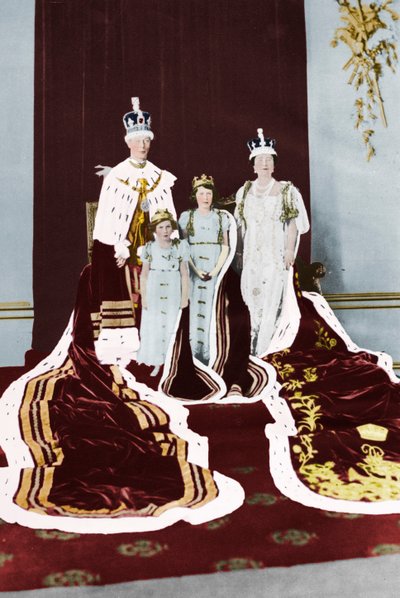 Kong George VI og dronning Elizabeth på deres kroningsdag, 1937 av Unbekannt