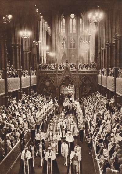 Kong George VIs kroningsprosesjon, Westminster Abbey, 1937 av Unbekannt