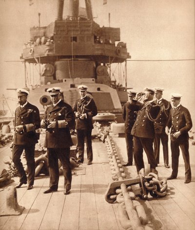 Kong George V ombord på HMS Neptune, 1910-tallet 1935 av Unbekannt