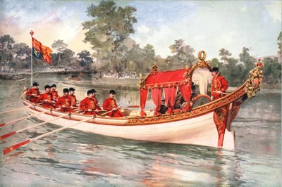 Kong George V og dronning Mary besøkte Henly Regatta på statslekteren, 1912 av Unbekannt