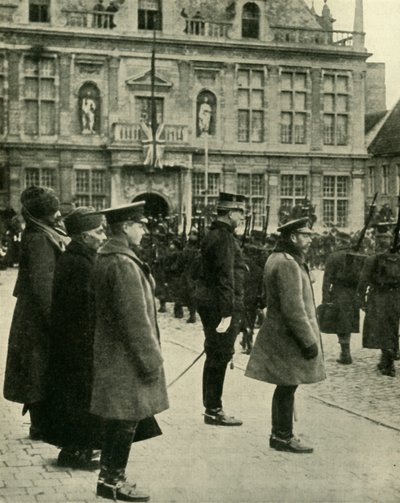 Kong George V i Furnes, Belgia, første verdenskrig, 4. desember 1914, 1920. av Unbekannt