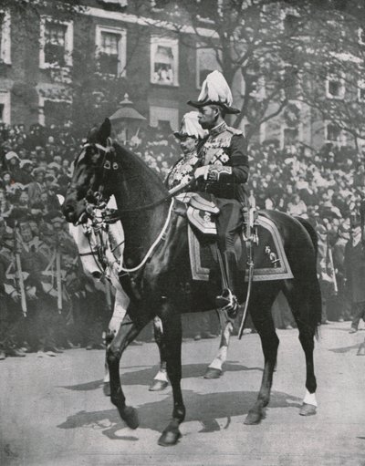 Kong George V ved begravelsen til sin far kong Edward VII, London, 20. mai 1910. av Unbekannt