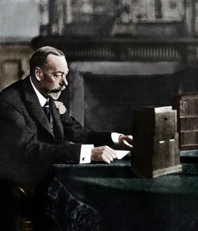 Kong George V kringkaster til imperiet 1. juledag, Sandringham, 1935 av Unbekannt