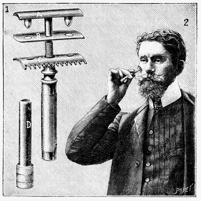 King Gillette sikkerhetshøvel med utskiftbart blad, 1905 av Unbekannt