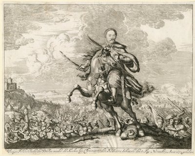 Kong John III Sobieski i slaget ved Khotyn 11. november 1673, 1673 av Unbekannt