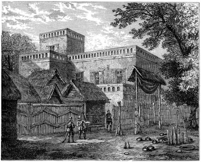 King Koffees Palace, Coomassie, Ashanti-krigen, Afrika, 1900 av Unbekannt