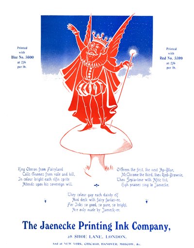 King Oberon - The Jaenecke Printing Ink Company, 1907 av Unbekannt
