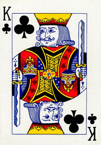 King of Clubs fra en kortstokk med Goodall & Son Ltd.-spillekort, c1940 av Unbekannt