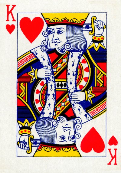 King of Hearts fra en kortstokk med Goodall & Son Ltd.-spillekort, c1940 av Unbekannt