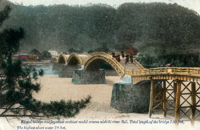Kintai-broen Iwakuni, Japan, tidlig på 1900-tallet av Unbekannt
