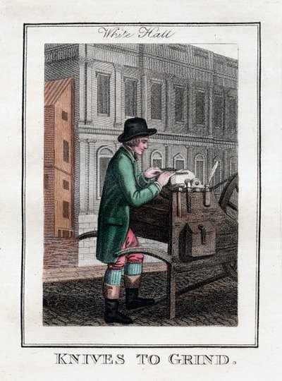 Knives to Grind, Whitehall, London, 1805 av Unbekannt