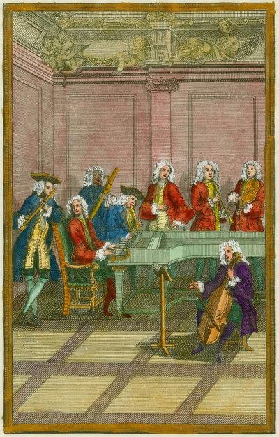 Konsert / kobberstikk 1700-tallet av Unbekannt