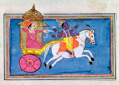 Krishna, hinduistisk guddom, en avatar av Vishnu, 1600-tallet av Unbekannt