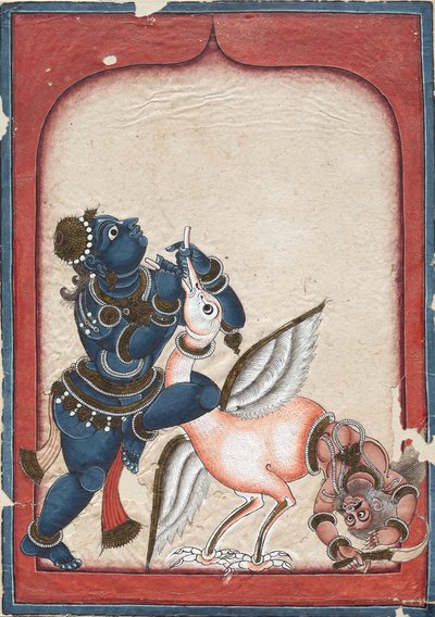 Krishna Vanquishing Clean, slutten av 1700-tallet. av Unbekannt