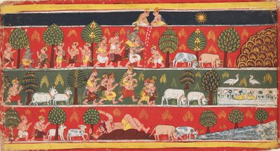 Krishna and the gopis, c1720 av Unbekannt