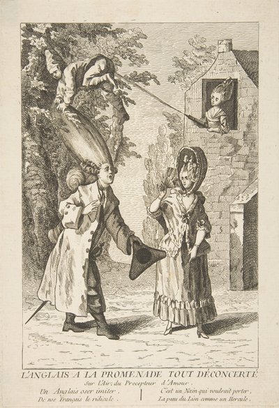 Engelskmannen på promenaden ganske forvirret, 1720-75. av Unbekannt