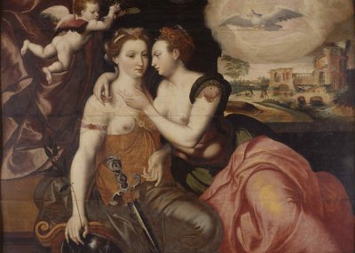 La Justice et la Paix Rettferdighet og fred, ca. 1560. av Unbekannt