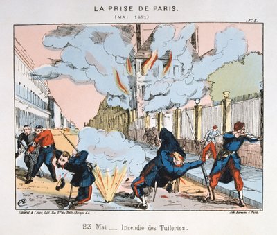 Erobringen av Paris, 23. mai 1871 av Unbekannt