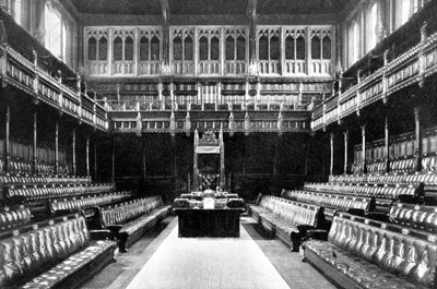 Ladies Grille over Reporters Gallery, House of Commons, Westminster, London, c1905 av Unbekannt