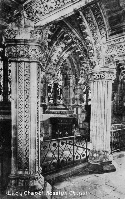 Lady Chapel, Rosslyn Chapel, Midlothian, Skottland, 1900-tallet av Unbekannt