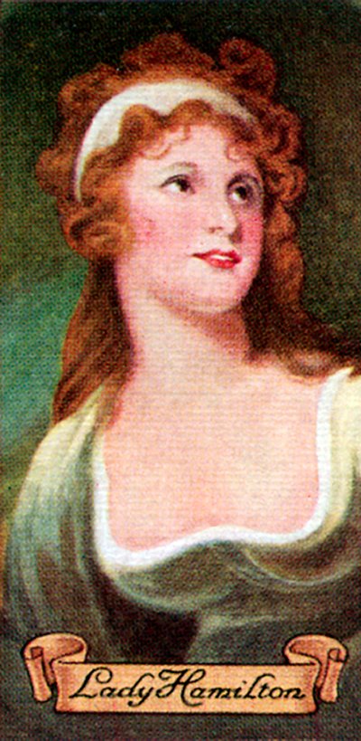 Lady Hamilton, hentet fra en serie sigarettkort, 1935 av Unbekannt