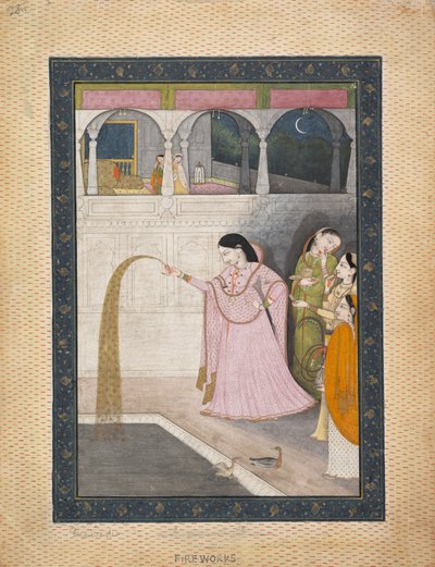 Lady Holding a Sparkler, ca. 1800. av Unbekannt