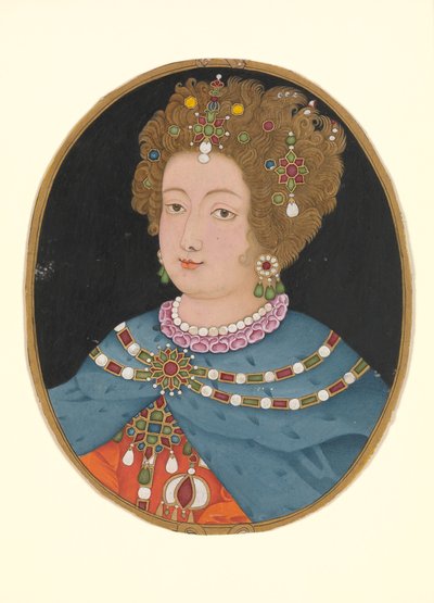 Dame i Elizabethansk kostyme, sent på 1600-tallet. av Unbekannt