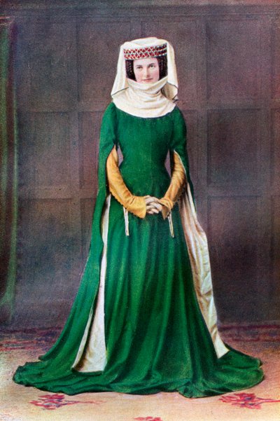 Damekjole, 1300-tallet, 1910 av Unbekannt