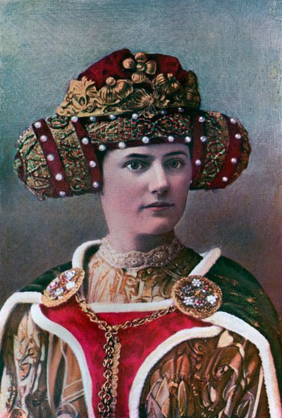Damens hodeplagg, 1300-tallet, 1910 av Unbekannt
