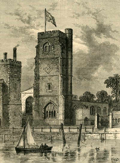 Lambeth kirke 1825, c1878. av Unbekannt