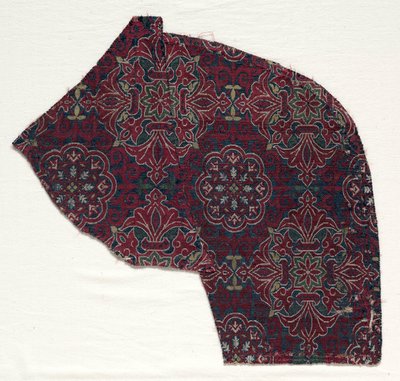 Lampas-fragment med bladmedaljonger, 1300-1499. av Unbekannt