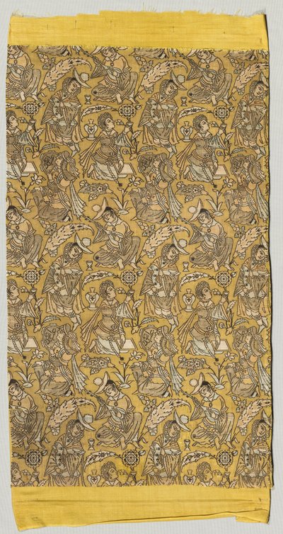 Lampas med dansere og musikere, 1600-1650. av Unbekannt