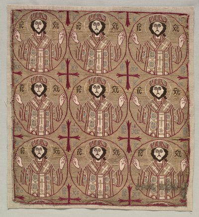 Lampas med rundinger av bildet av Kristus i velsignende positur, 1550-1650. av Unbekannt