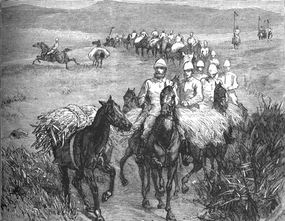 Lancers vender tilbake fra et forsøk, c1880 av Unbekannt