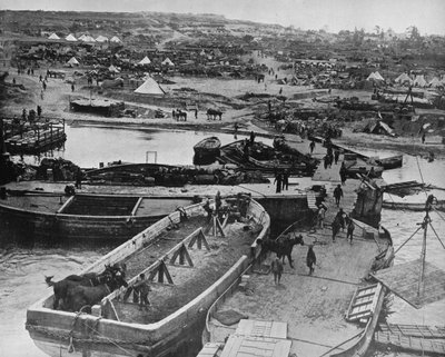 Landingsstranden ved Sedd el Bahr, da britiske tropper ankom halvøya, 1915 av Unbekannt