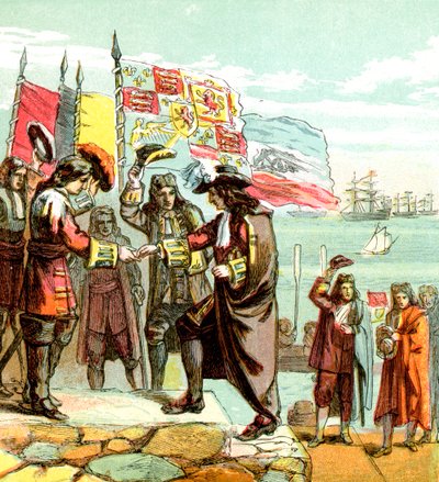 Landing av William Orange, 1688 c1850-årene av Unbekannt