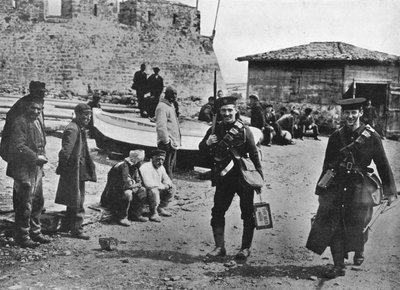 Landingsfest av marinesoldater under den tidlige delen av operasjonene mot Dardanellene, 1915 av Unbekannt