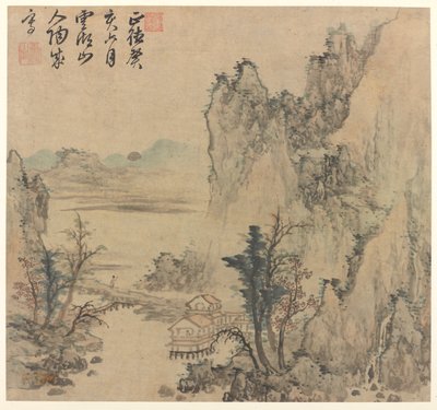 Landskap, sent Ming eller tidlig Qing-dynastiet, 1600-tallet. av Unbekannt