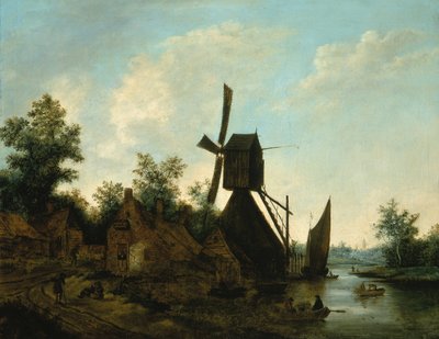 Landskapsvindmølle, 1600-tallet. av Unbekannt