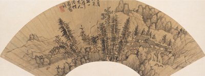 Landskap i stil med Huang Gongwang, 1600-tallet eller senere, falsk dato fra 1633. av Unbekannt