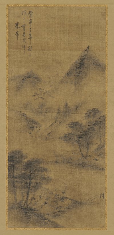 Landskap: fjelltopper og bekk, Ming-dynastiet, 1368-1644. av Unbekannt