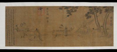 Laozi leverer en kopi av Daodejing, Ming-dynastiet, 1500-1600-tallet. av Unbekannt