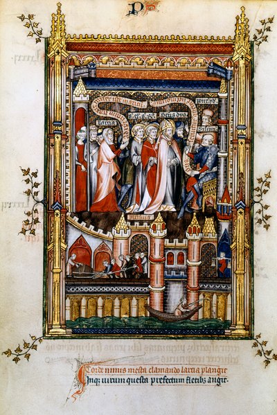 Larcia anklager St Denis, 1317 av Unbekannt