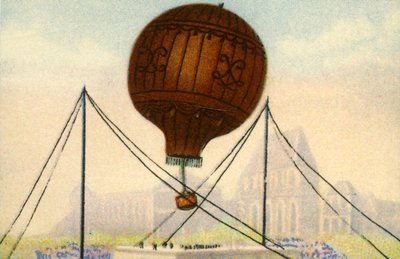 Lansering av Montgolfier Brothers-ballongen, juni 1783, 1932. av Unbekannt